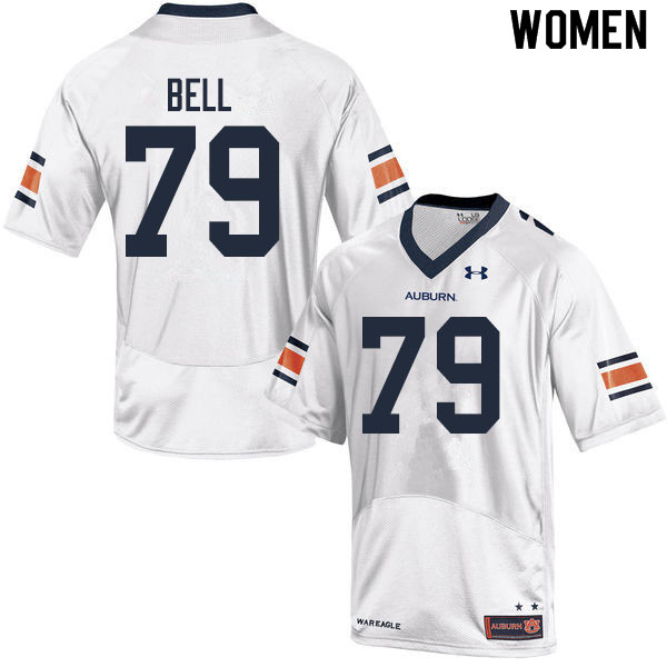 Women #79 Kamaar Bell Auburn Tigers College Football Jerseys Sale-White